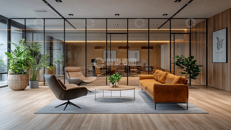高清大图下载【趣麦麦图】现代简约办公室休息区