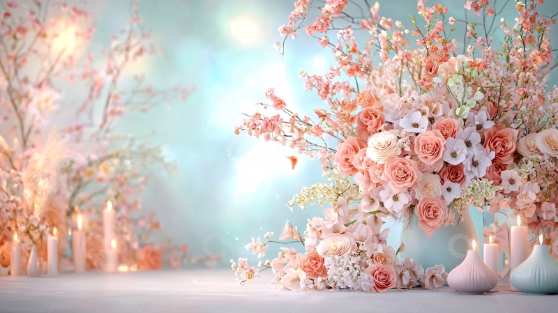 高清大图下载【趣麦麦图】柔和粉色花卉