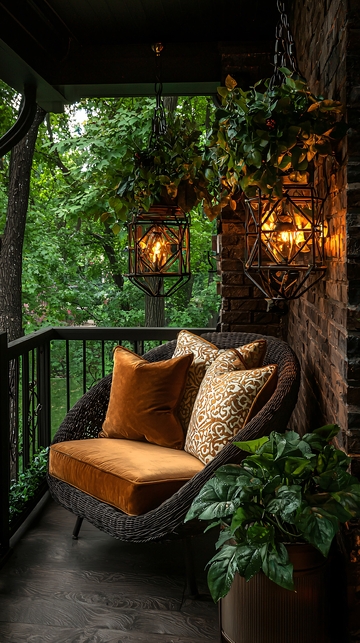 舒适的户外休闲角落