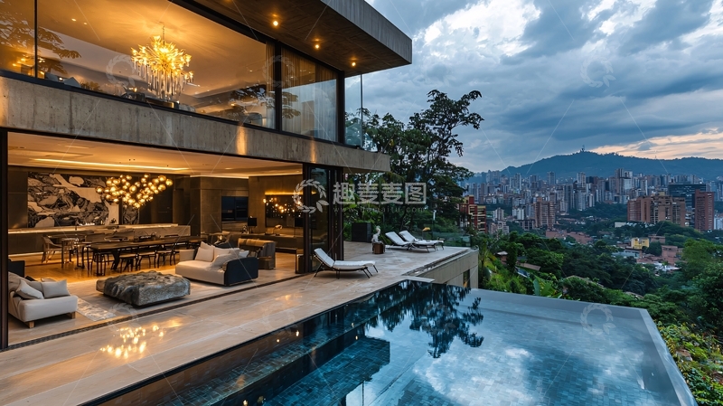 高清大图下载【趣麦麦图】现代风格别墅景观