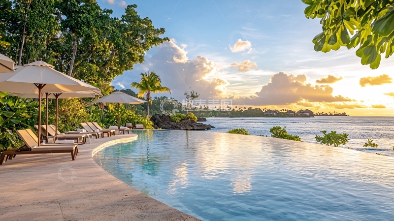 高清大图下载【趣麦麦图】热带海滨度假天堂