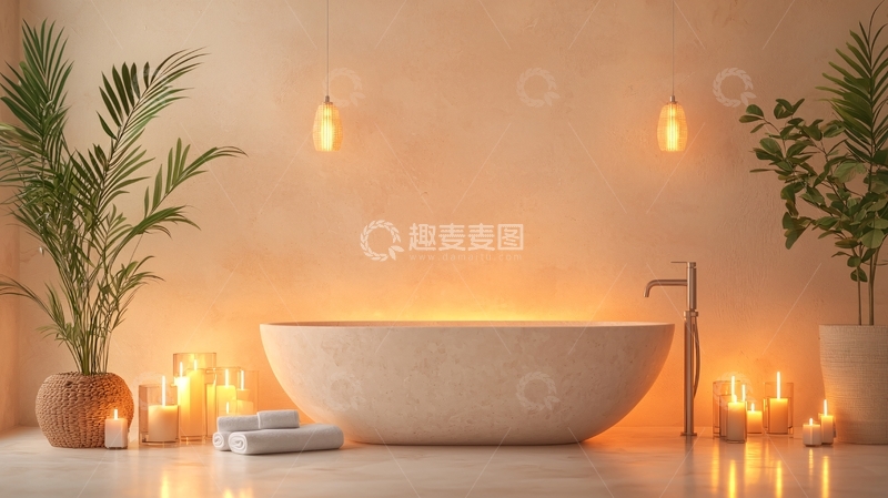 高清大图下载【趣麦麦图】温馨的浴室高清图片