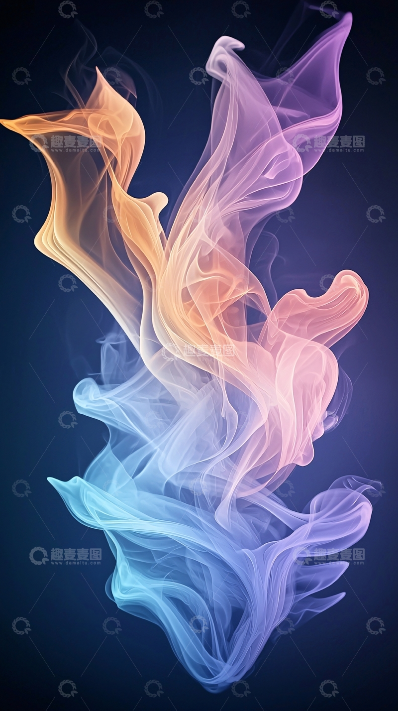 高清大图下载【趣麦麦图】彩色烟雾抽象背景
