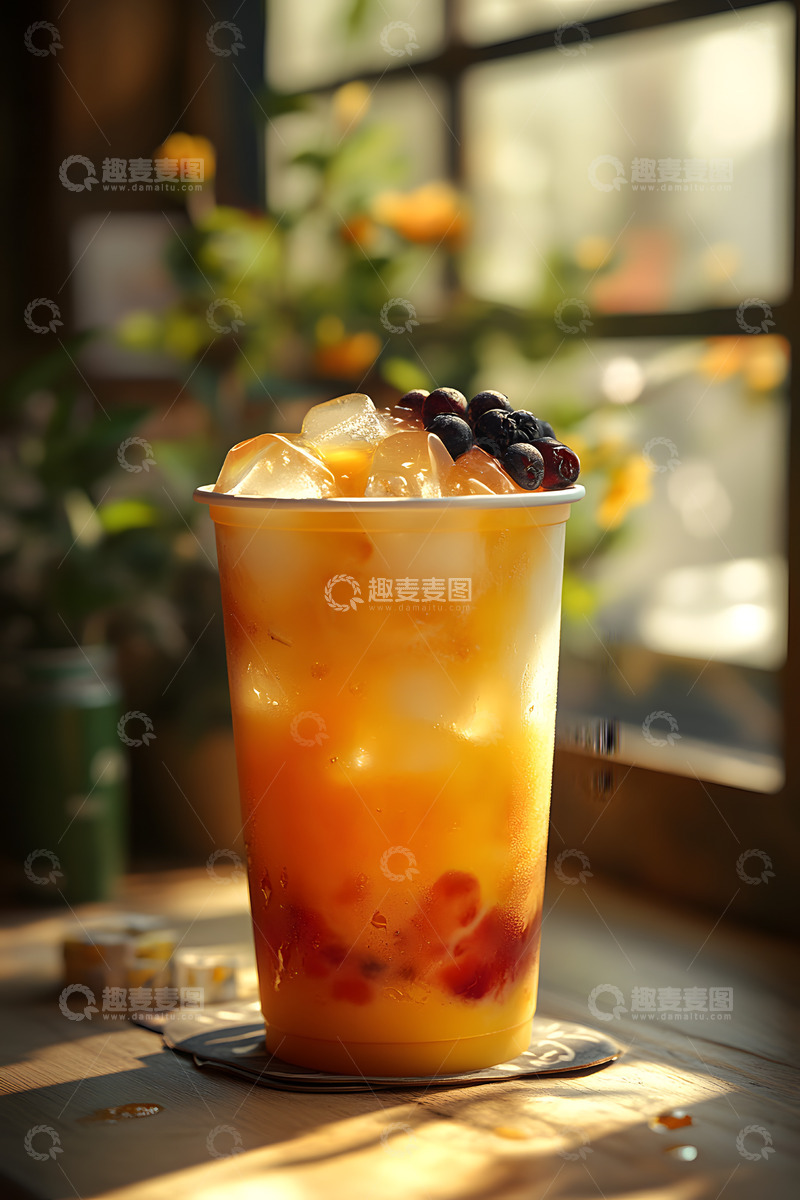 高清大图下载【趣麦麦图】夏天的冰镇奶茶摆拍2