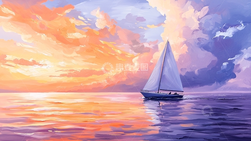 高清大图下载【趣麦麦图】水天一色高清图片