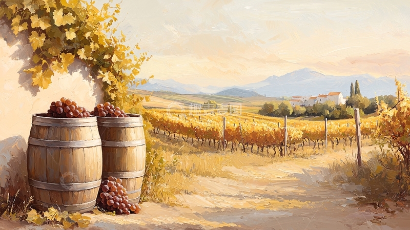 高清大图下载【趣麦麦图】秋日葡萄园风光