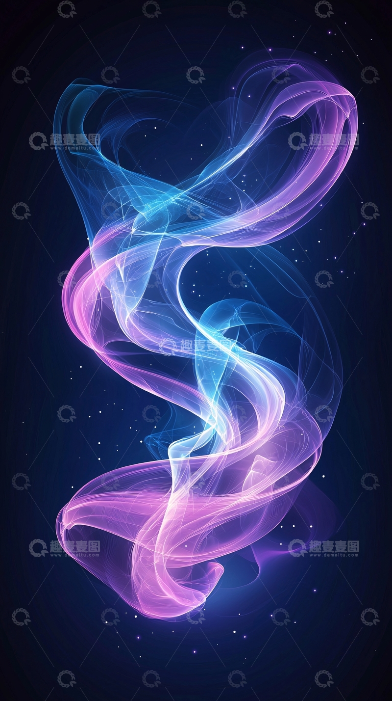 高清大图下载【趣麦麦图】蓝色紫色烟雾背景