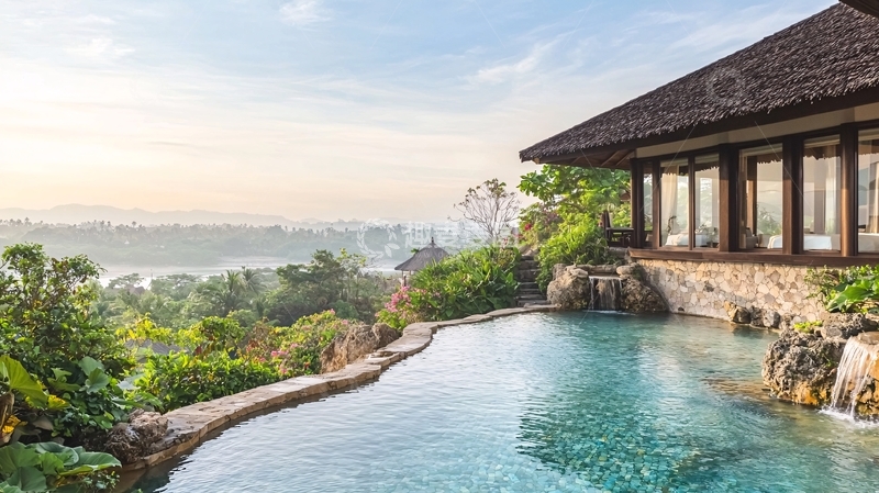 高清大图下载【趣麦麦图】奢华泳池别墅