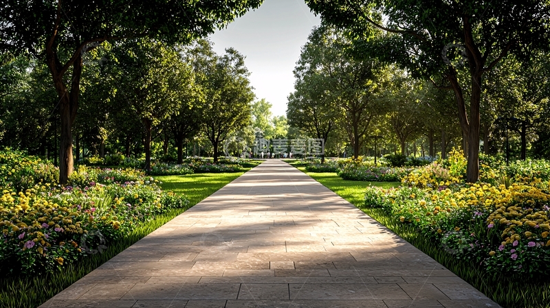 高清大图下载【趣麦麦图】林荫大道景观