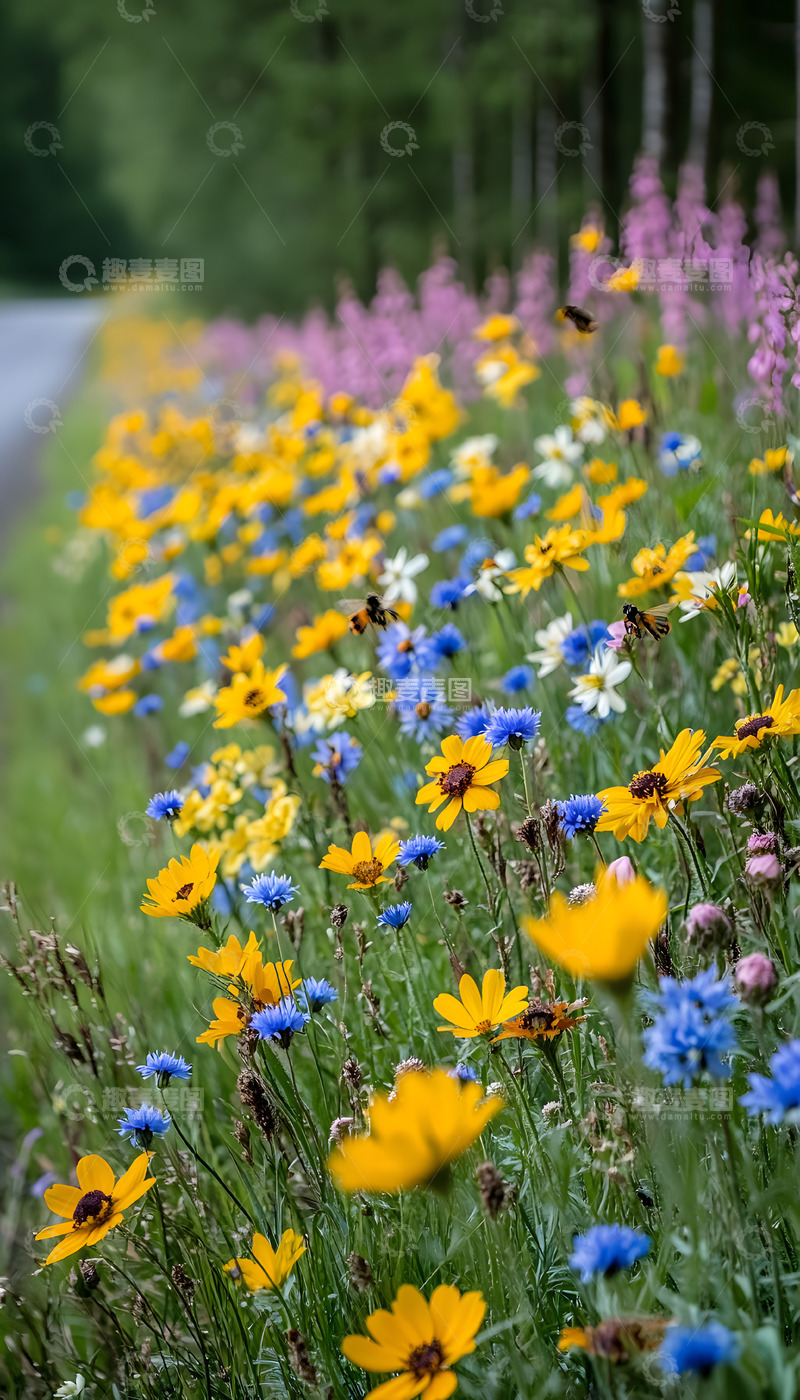 高清大图下载【趣麦麦图】夏天户外的野花丛2