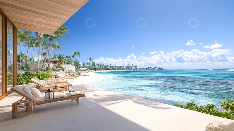 高清大图下载【趣麦麦图】海边别墅高清图片