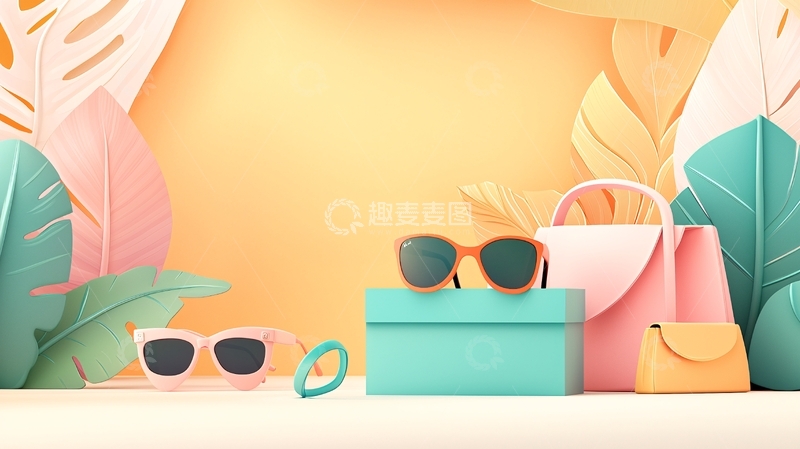 高清大图下载【趣麦麦图】夏日度假风背景