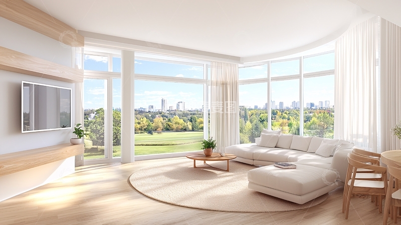 高清大图下载【趣麦麦图】明亮宽敞的现代客厅