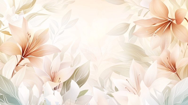 高清大图下载【趣麦麦图】柔和花卉背景