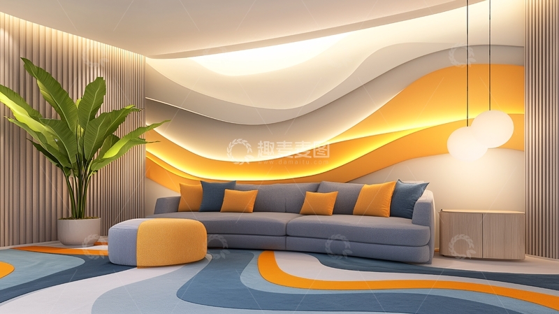 高清大图下载【趣麦麦图】现代简约客厅设计