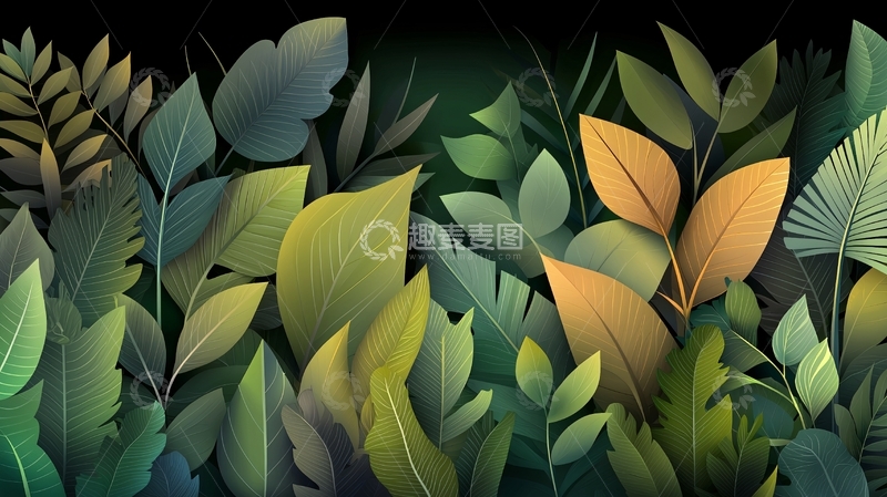 高清大图下载【趣麦麦图】绿色植物叶子特写