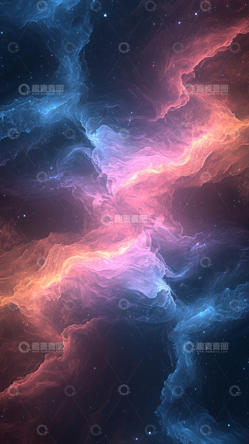 高清大图下载【趣麦麦图】绚丽星云宇宙空间图