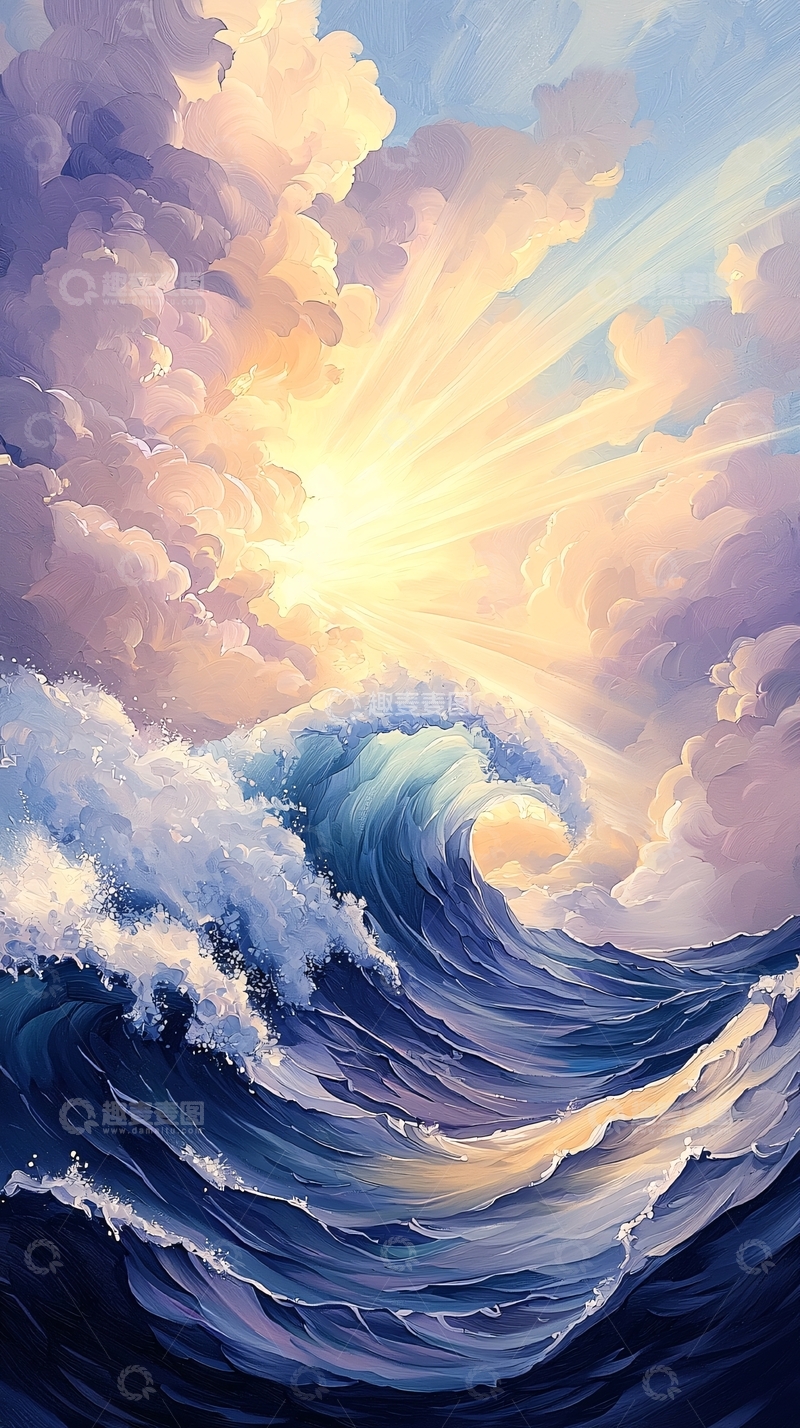 高清大图下载【趣麦麦图】波涛汹涌的海面