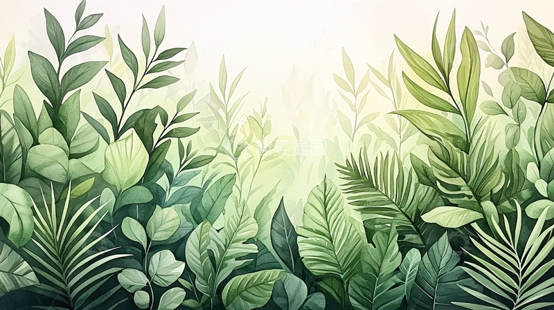 高清大图下载【趣麦麦图】绿色植物清新背景