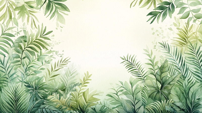 高清大图下载【趣麦麦图】郁郁葱葱的树叶清新背景