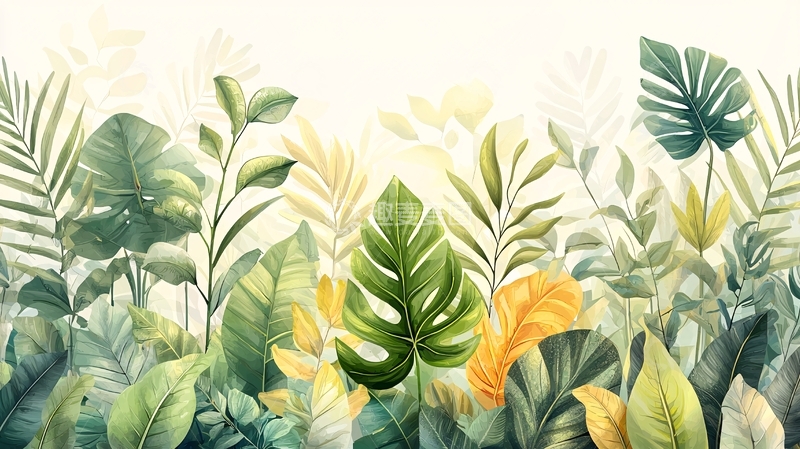 高清大图下载【趣麦麦图】茂盛的绿色热带植物