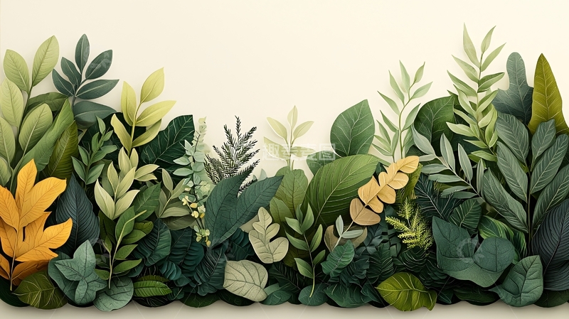 高清大图下载【趣麦麦图】各种绿色植物纸艺场景