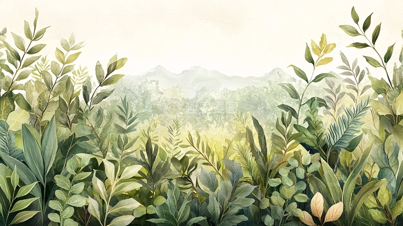 高清大图下载【趣麦麦图】茂盛的绿色植物背景
