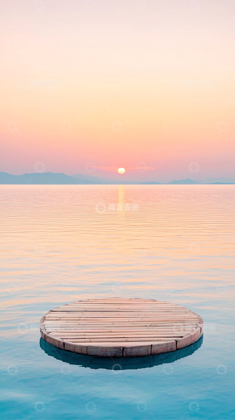 高清大图下载【趣麦麦图】水面上的木平台