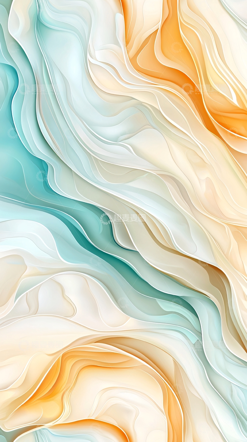 高清大图下载【趣麦麦图】抽象水彩流体纹理