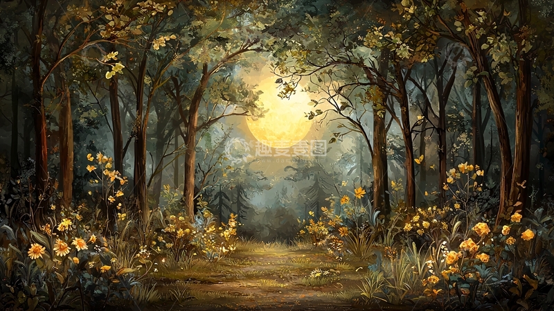 高清大图下载【趣麦麦图】森林小路高清图片