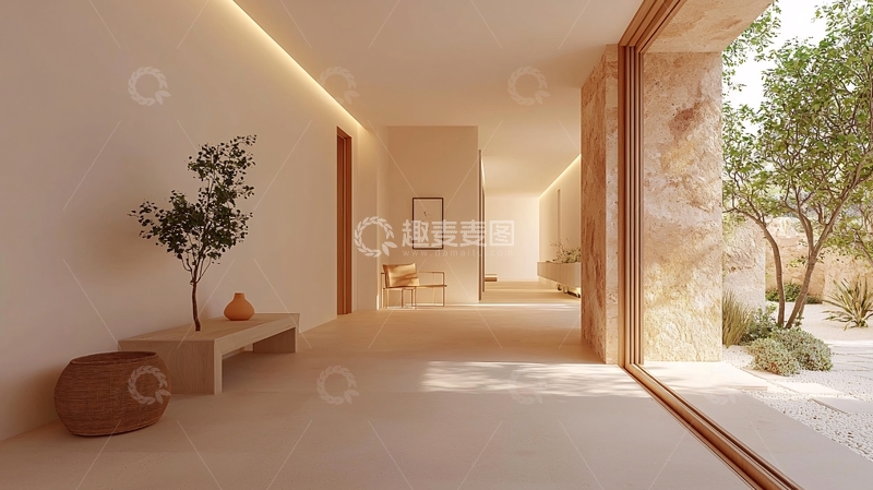 高清大图下载【趣麦麦图】简约米色调室内空间
