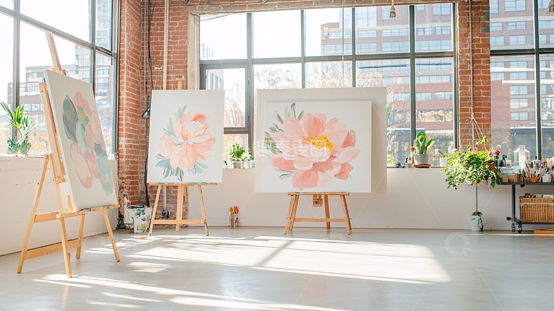 高清大图下载【趣麦麦图】艺术工作室绘画作品