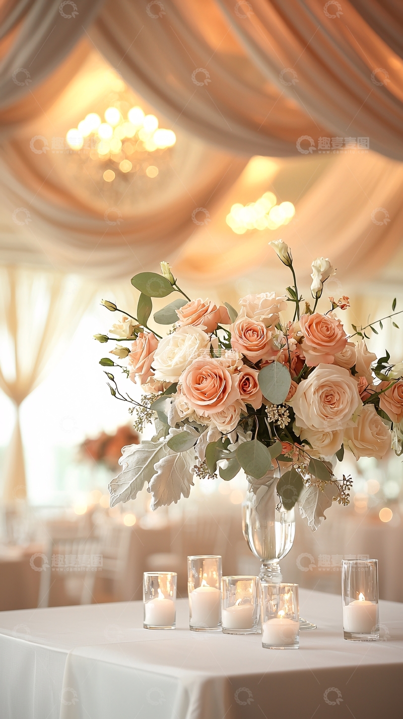 高清大图下载【趣麦麦图】婚礼现场的浪漫花束
