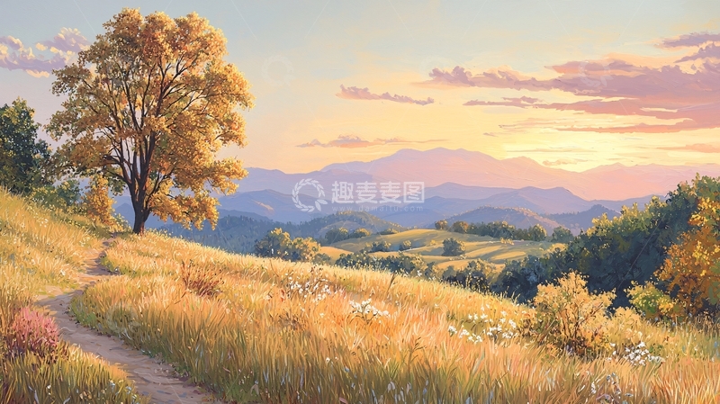 高清大图下载【趣麦麦图】秋日田园风景如画
