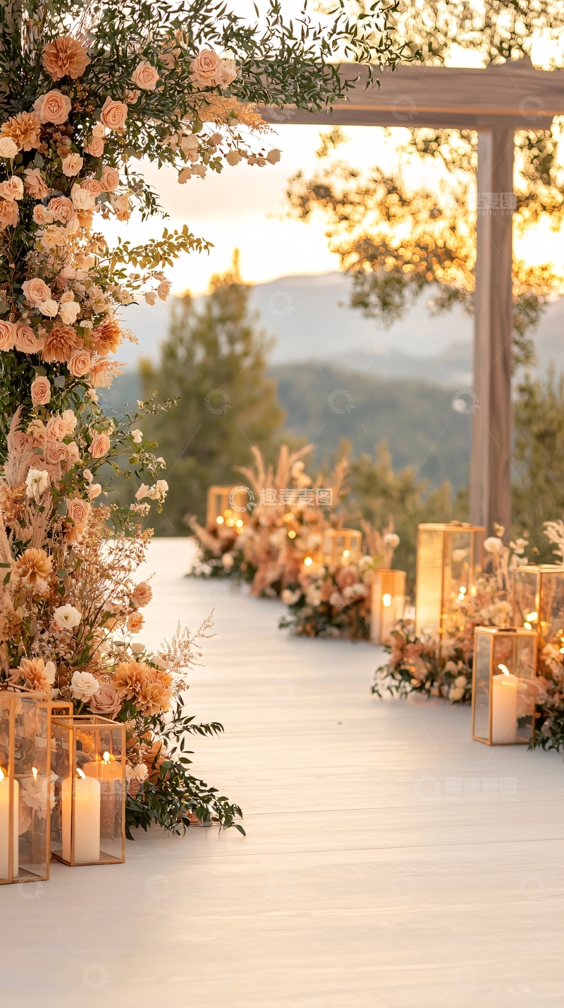 高清大图下载【趣麦麦图】婚礼现场鲜花拱门