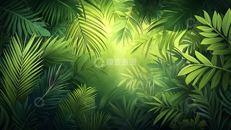 高清大图下载【趣麦麦图】热带植物茂盛
