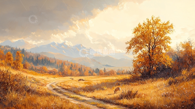 高清大图下载【趣麦麦图】秋日山野田园风光