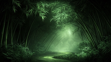 幽暗竹林高清图片