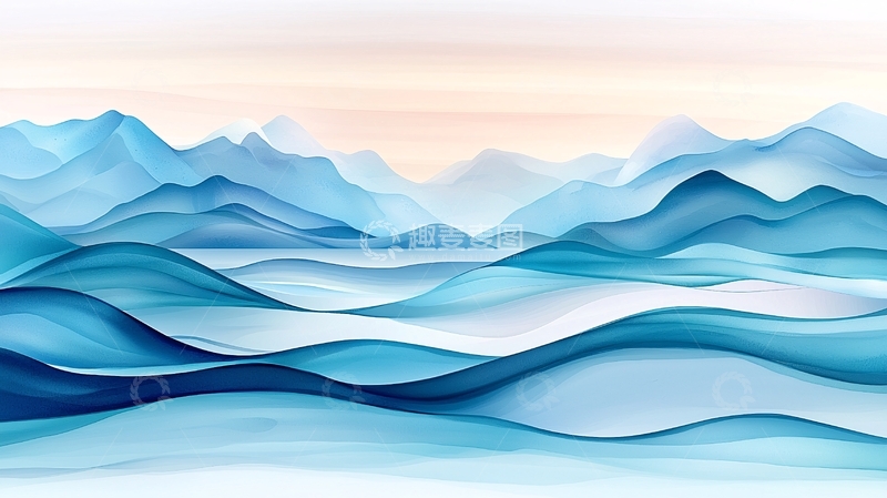 高清大图下载【趣麦麦图】水墨风格的山水风景画