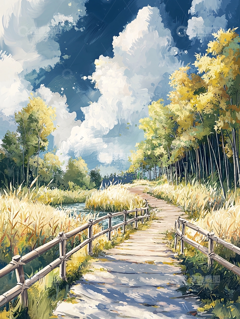 高清大图下载【趣麦麦图】田园风光小路