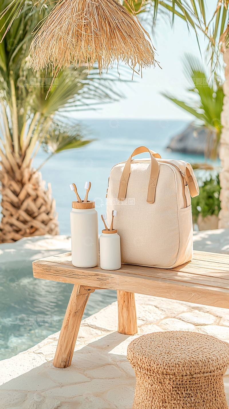 高清大图下载【趣麦麦图】海边度假风产品静物