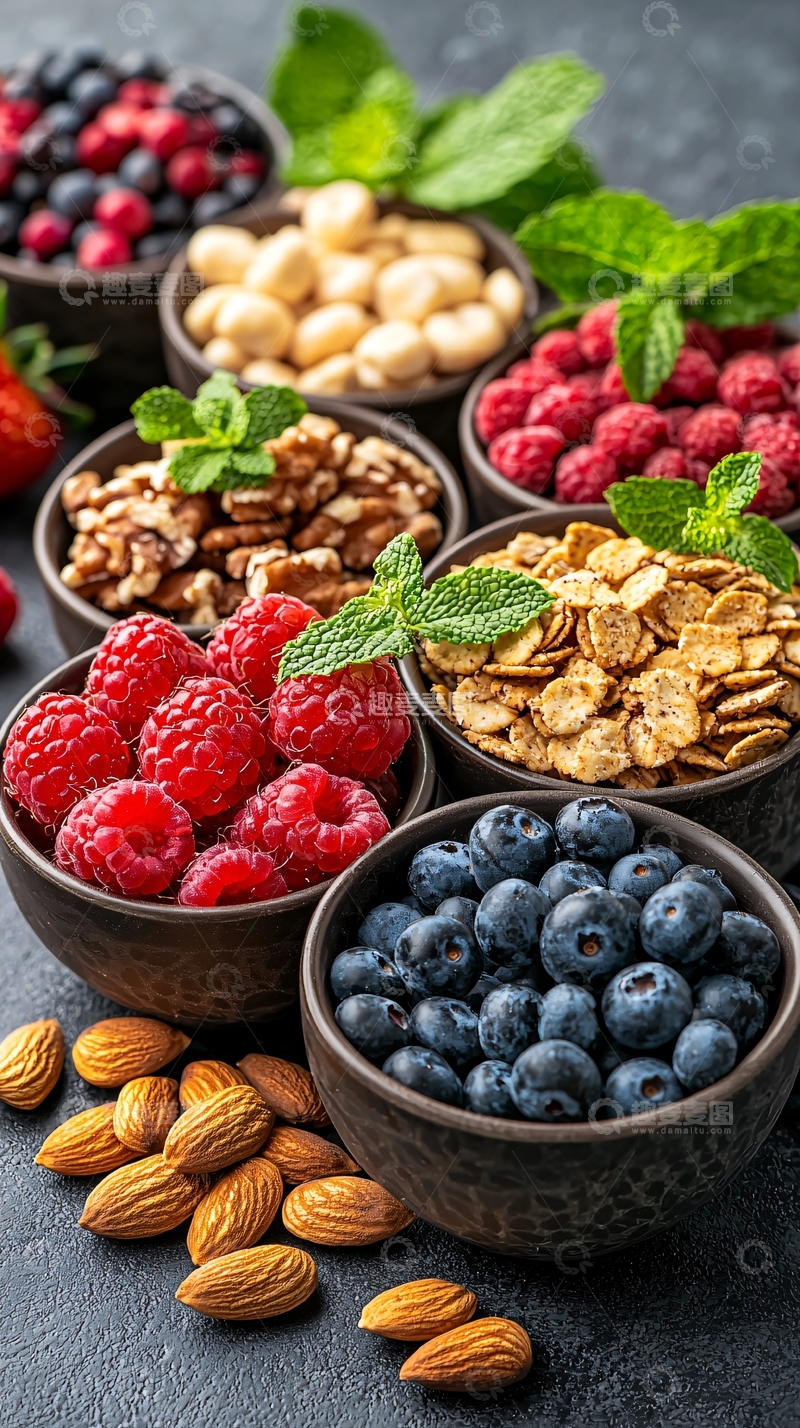 高清大图下载【趣麦麦图】什锦干果谷物混合