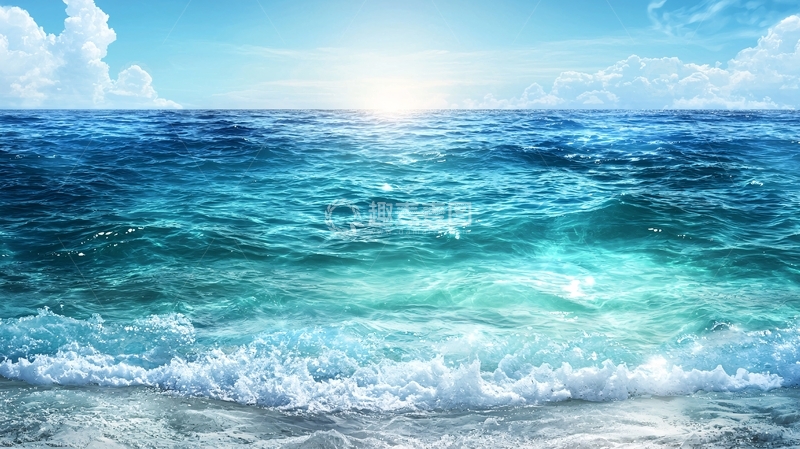 高清大图下载【趣麦麦图】波光粼粼的海洋