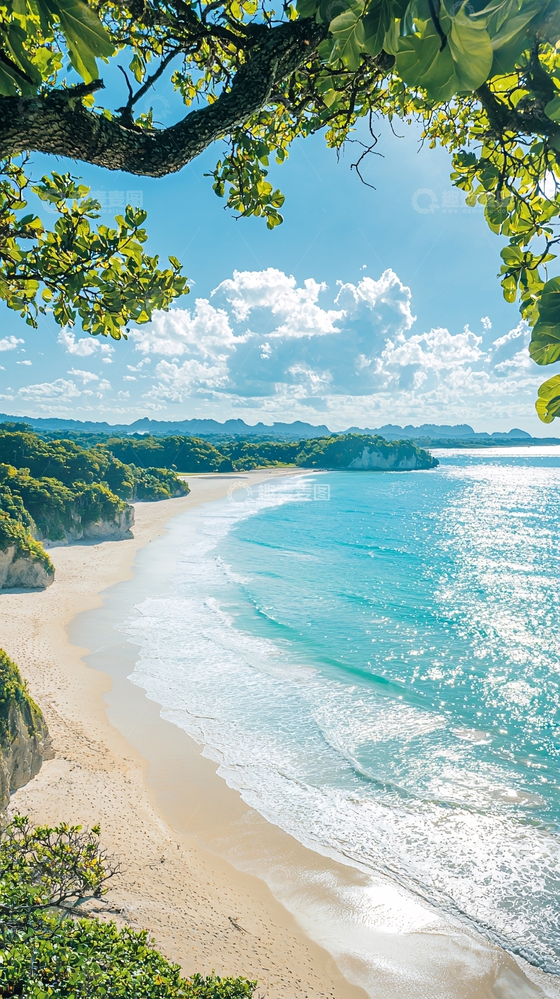 高清大图下载【趣麦麦图】海边沙滩阳光风景