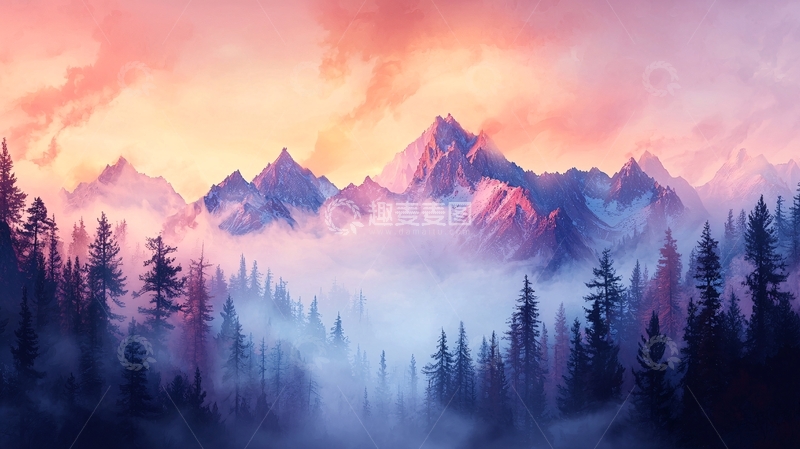 高清大图下载【趣麦麦图】梦幻山水风景