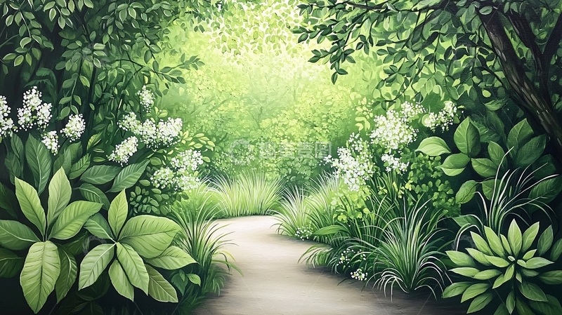 高清大图下载【趣麦麦图】林间小路高清图片