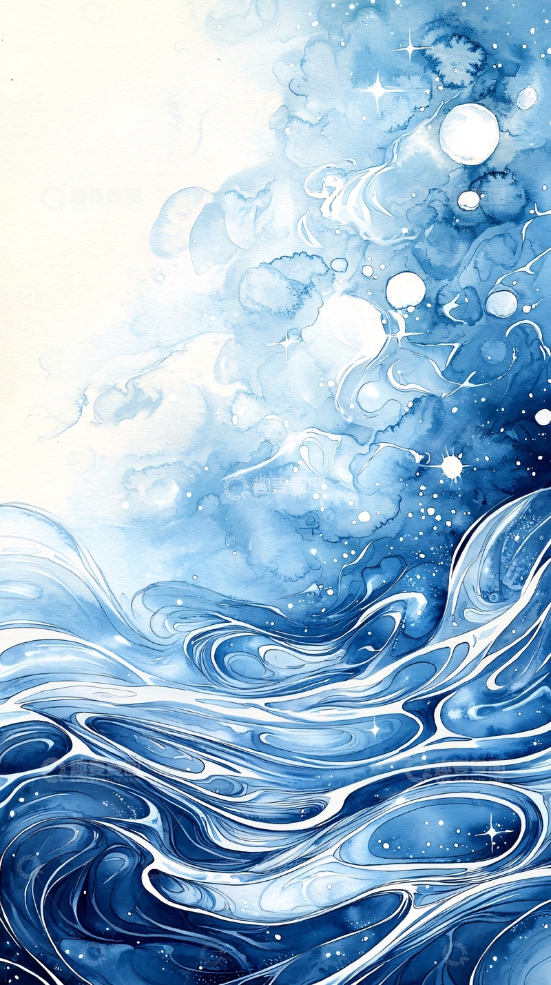 高清大图下载【趣麦麦图】水彩晕染高清图片