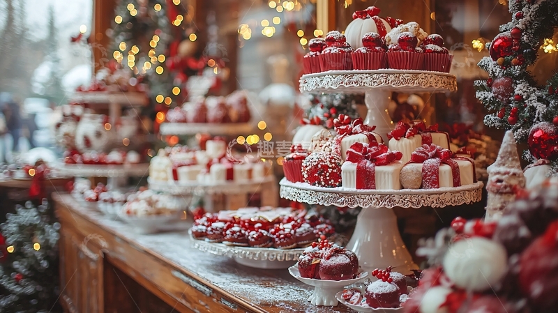 高清大图下载【趣麦麦图】精致圣诞甜点摆台