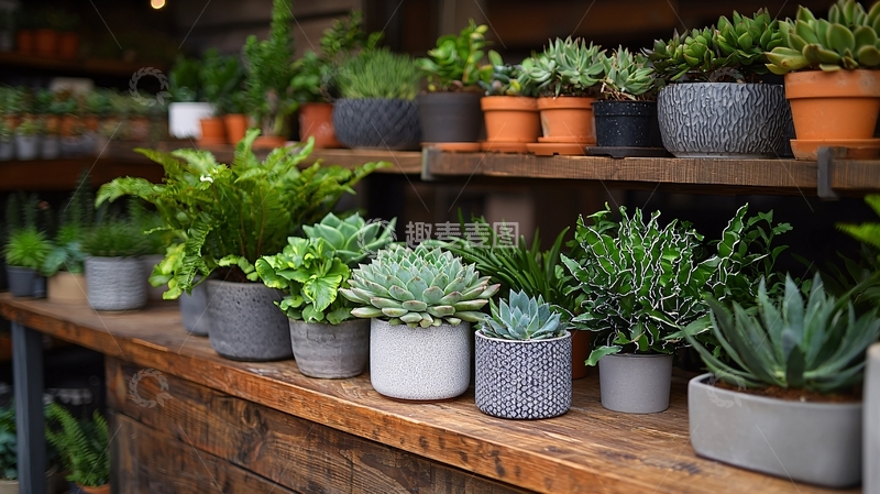 高清大图下载【趣麦麦图】室内植物盆栽特写