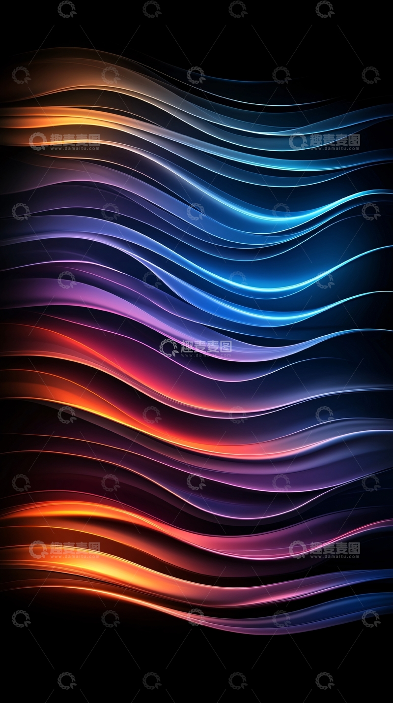 高清大图下载【趣麦麦图】彩色光线交织的抽象背景